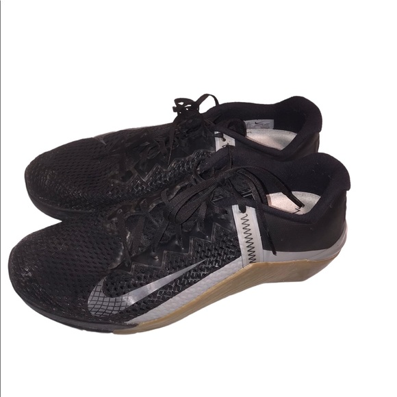 MENS NIKE METCON 6 BLACK SILVER GUM TRAINING SNEAKERS SHOES 13 - Picture 5 of 11